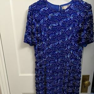 Vintage beaded Adrianna Papell dress